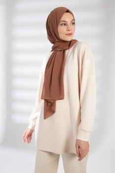 Chiffon Almond Hijab - 3