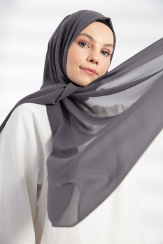 Chiffon Anthracite Hijab - Pure Scarfs