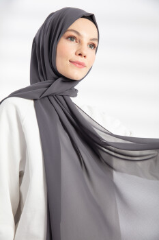 Chiffon Anthracite Hijab - 2