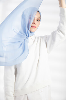 Chiffon Baby Blue Hijab - Pure Scarfs