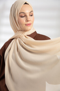 Chiffon Beige Hijab - Pure Scarfs