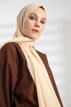 Chiffon Beige Hijab - 3
