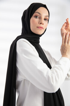 Chiffon Black Hijab - 4