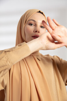 Chiffon Camel Hijab - 3