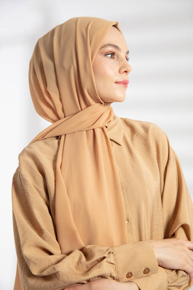 Chiffon Camel Hijab - 4