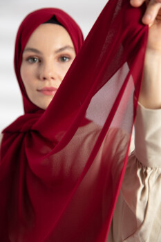 Chiffon Cherry Hijab - Pure Scarfs