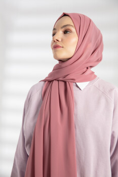 Chiffon Dusty Rose Hijab - 4