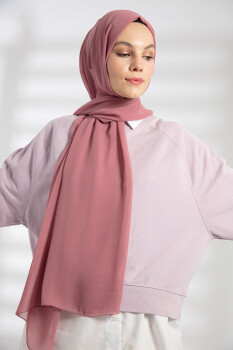Chiffon Dusty Rose Hijab - 5