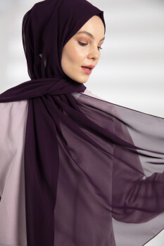 Chiffon Eggplant Purple Hijab - Pure Scarfs
