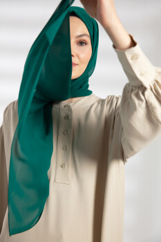 Chiffon Emerald Green Hijab - Pure Scarfs