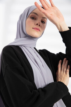 Chiffon Gray Hijab - 3