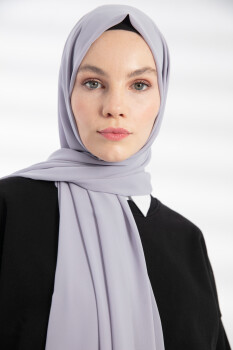 Chiffon Gray Hijab - 4
