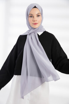 Chiffon Gray Hijab - 5