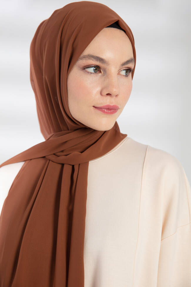 Chiffon Hazelnut Hijab - 2