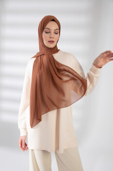 Chiffon Hazelnut Hijab - 4