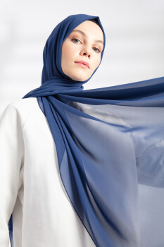 Chiffon Indigo Hijab - 2