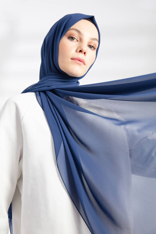 Chiffon Indigo Hijab - 2