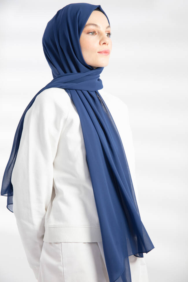 Chiffon Indigo Hijab - 5