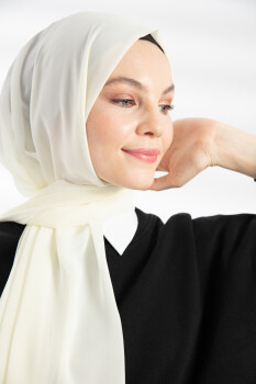 Chiffon Ivory Hijab - 2