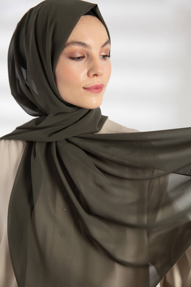 Chiffon Khaki Hijab - 2