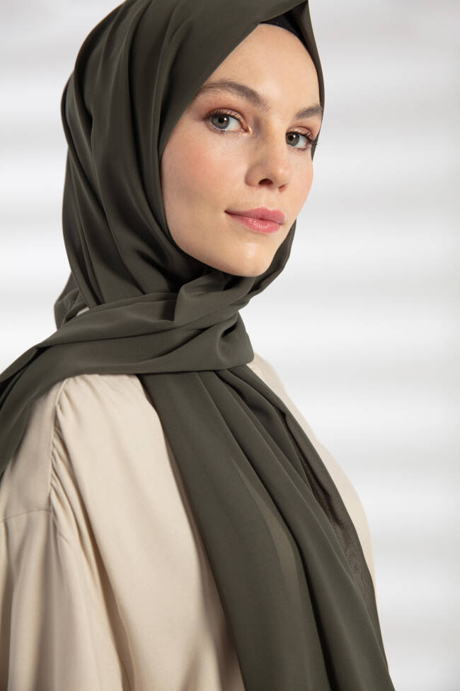 Chiffon Khaki Hijab - 3