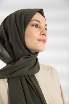 Chiffon Khaki Hijab - 5