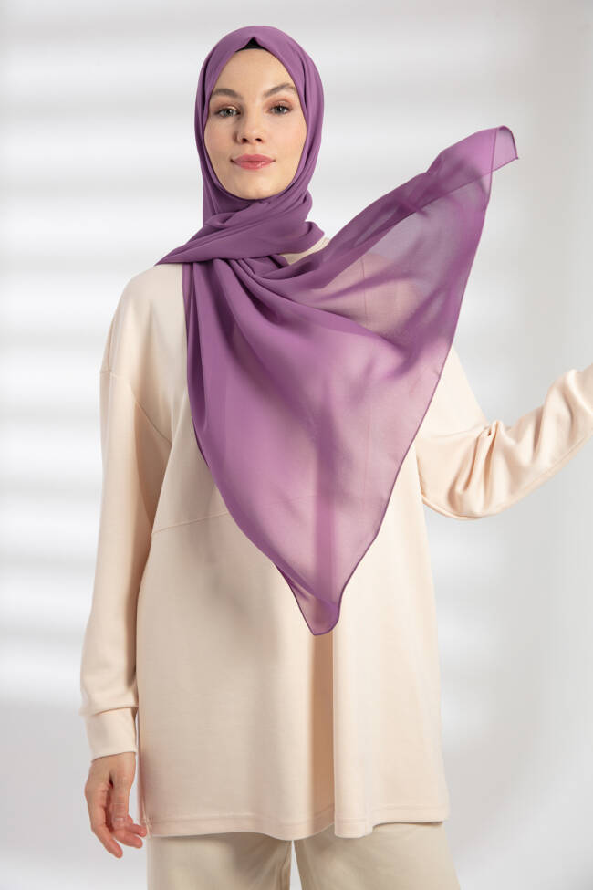 Chiffon Lavender Hijab - 1