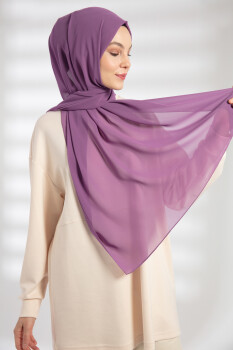 Chiffon Lavender Hijab - 2