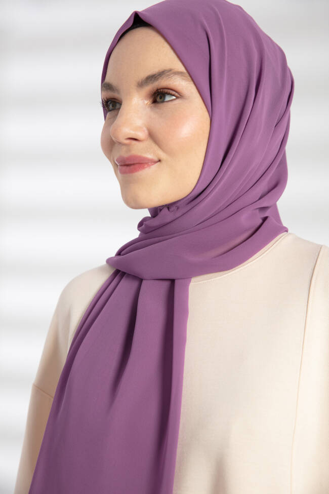 Chiffon Lavender Hijab - 4
