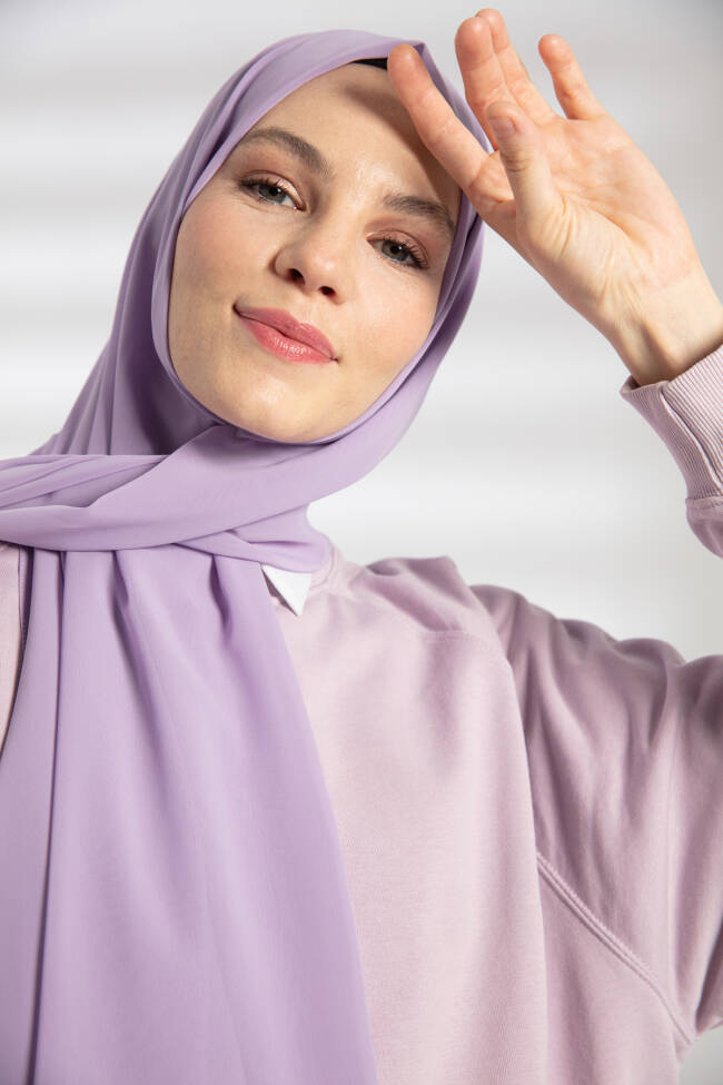 Chiffon Lilac Hijab - 1