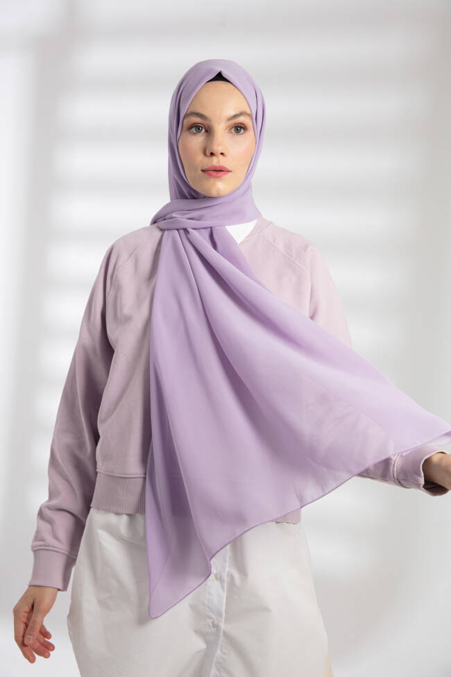 Chiffon Lilac Hijab - 2