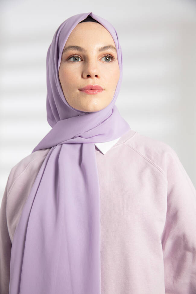 Chiffon Lilac Hijab - 3
