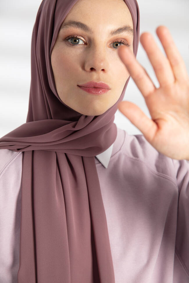 Chiffon Lilac Mink Hijab - 2