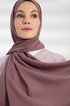 Chiffon Lilac Mink Hijab - 3