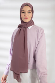Chiffon Lilac Mink Hijab - 5