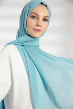 Chiffon Mint Green Hijab - 2