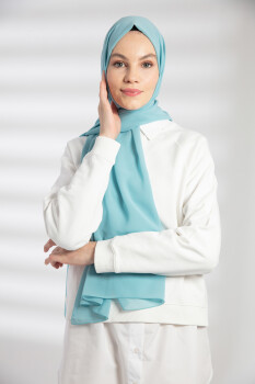 Chiffon Mint Green Hijab - 5