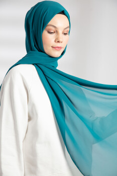 Chiffon Petrol Blue Hijab - Pure Scarfs