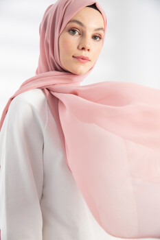 Chiffon Pink Hijab - 2