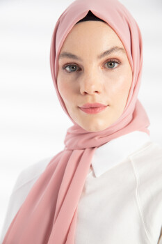 Chiffon Pink Hijab - 3