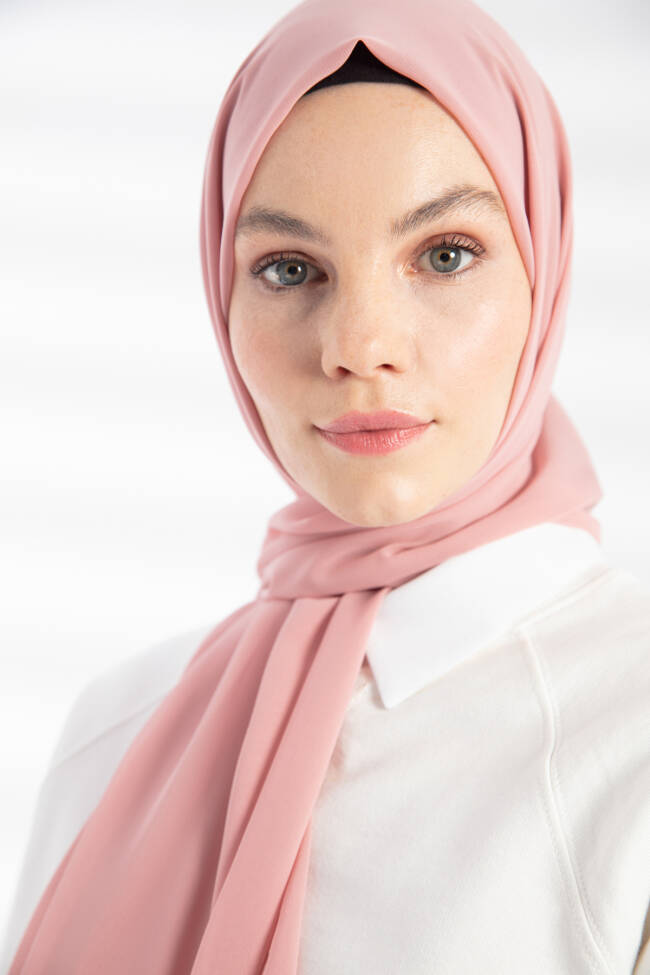 Chiffon Pink Hijab - 3
