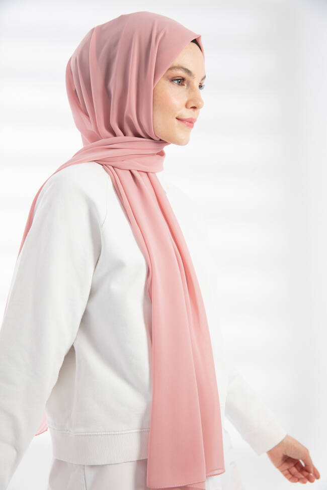 Chiffon Pink Hijab - 5