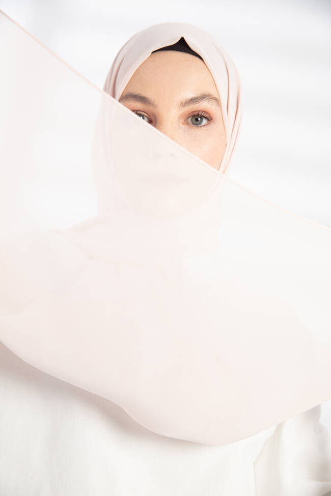 Chiffon Powder Hijab - 1