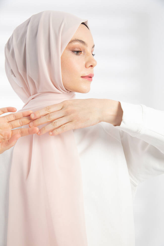 Chiffon Powder Hijab - 3