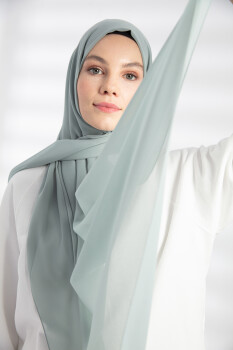 Chiffon Soft Sage Hijab - Pure Scarfs