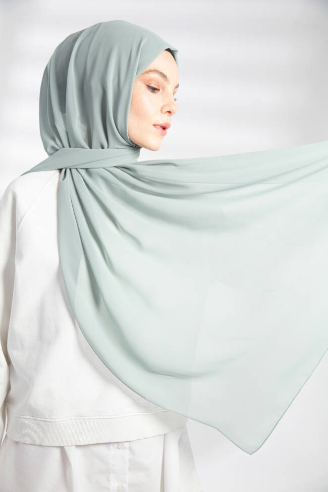 Chiffon Soft Sage Hijab - 2