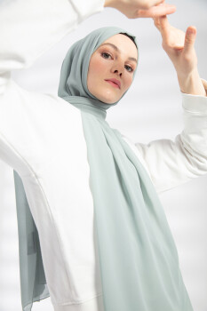 Chiffon Soft Sage Hijab - 3