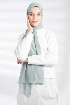 Chiffon Soft Sage Hijab - 5
