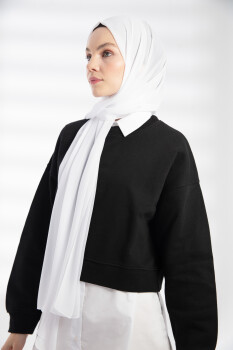 Chiffon White Hijab - 4
