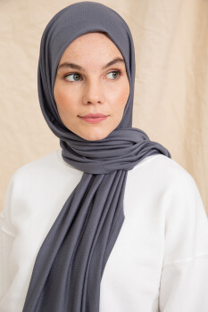 Jersey Anthracite Hijab - Pure Scarfs